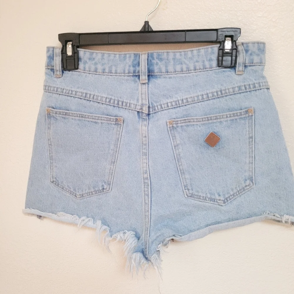 Abrand A High Relaxed Short Blue Denim Shorts